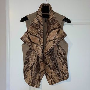 BCBG MAXAZRIA SNAKESKIN VEST